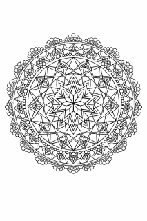 Detailreiche Mandala-Ausmalvorlage