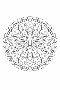 Feathermandala auf A4 Papier