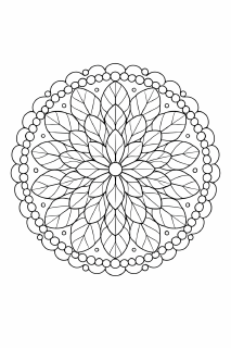 Feathermandala auf A4 Papier