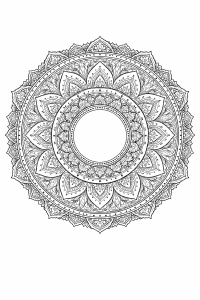 Intriktes Mandala zum Ausmalen