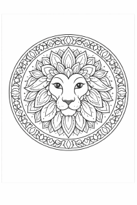 Mandala-Loewe im Detail