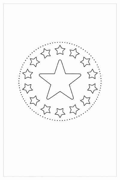 Schwarz-weiße Mandala-Illustration