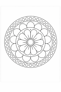 Schwarze Mandala mit Rosette