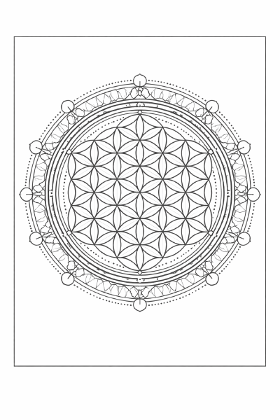 Spirituelle Blume des Lebens im Mandala