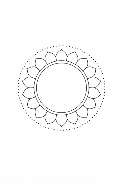 Symmetrisches Mandala in Schwarz-Weiß (9)