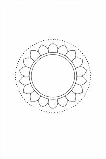 Symmetrisches Mandala in Schwarz-Weiß (9)