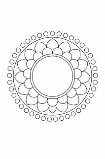 Symmetrisches Mandala zum Ausmalen (1)