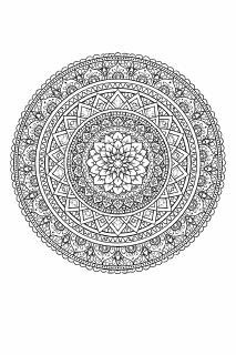 Symmetrisches Mandala zum Ausmalen