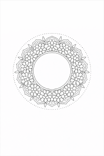 Symmetrisches florales Mandala-Design