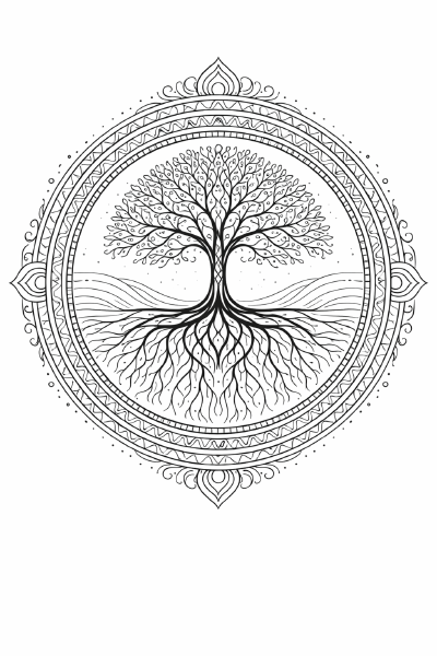 Baum des Lebens im Mandala (1)
