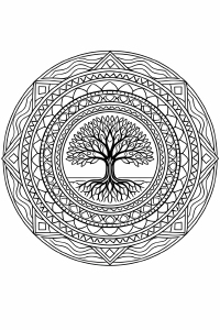 Baum des Lebens im Mandala-Stil