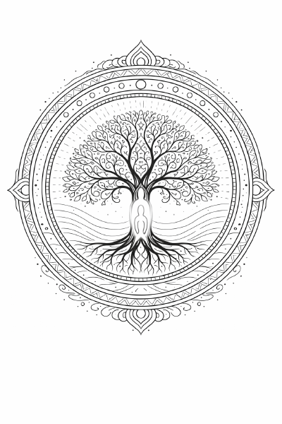 Seelenbaum im Mandala-Design