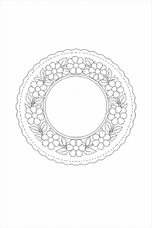 Blumenkreis Mandala zum Ausmalen