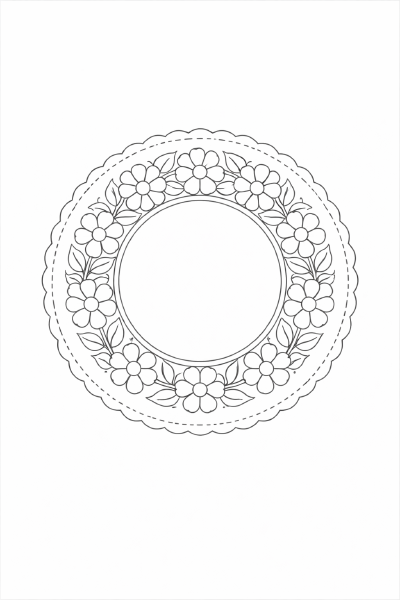 Blumenkreis Mandala zum Ausmalen