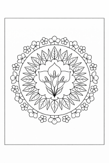 Symmetrisches Calla-Lilien-Mandala