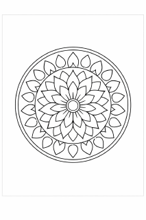 Symmetrisches Mandala mit Blumenmuster