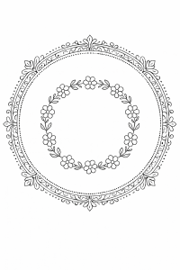 Blumenkranz Minimalistische florale Mandala-Illustration