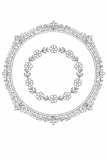 Blumenkranz Minimalistische florale Mandala-Illustration
