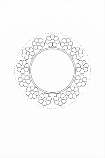 Mandala Blumenkranz zum Ausmalen