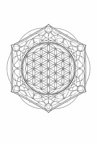 Boho Blume des Lebens Mandala