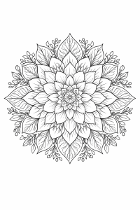 Boho Intrikates Mandala mit Lotusblume