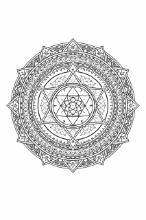 Geometrisches Mandala mit Lebensblume Chakra