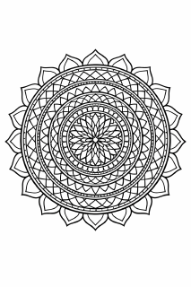 Lotusmandala mit geometrischen Mustern