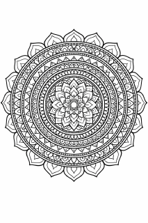 Schwarzes und weißes Chakra Mandala