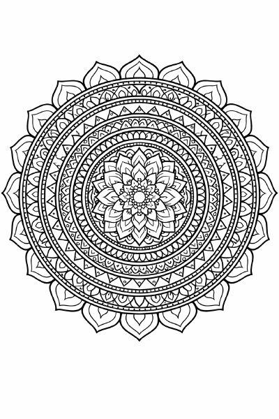 Schwarzes und weißes Chakra Mandala