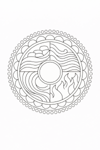 Elemente im Mandala-Stil