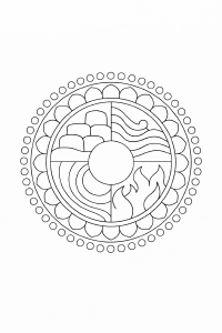 Mandala der vier Elemente