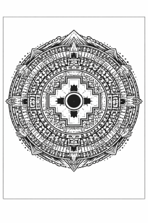 Ethno Geometrische Andenmuster mit Chakana