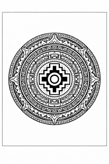 Ethno Inka Mandala mit Chakana-Symbol (1)