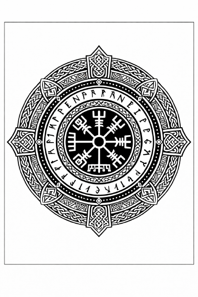 Ethno Norse Vegvisir Mandala Design