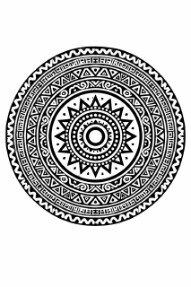 Ethno Tribal mandala mit Sonnensymbol