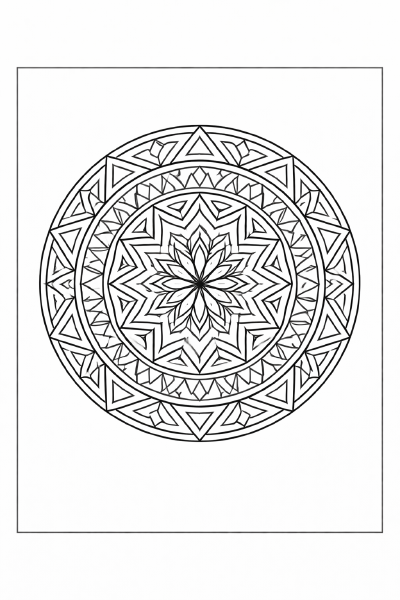Kreisförmige geometrische Mandala-Struktur