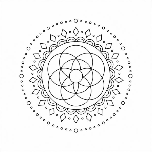 Symmetrische geometrische Mandala-Darstellung
