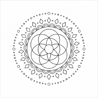 Symmetrische geometrische Mandala-Darstellung