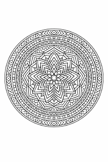 Symmetrisches geometrisches Mandala Design