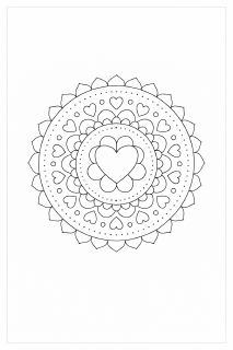 Herzmuster im Mandala-Design