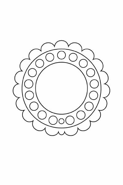 Kinder-Mandala zum Ausmalen