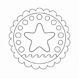 Kindermandala Unterwasser Mandala mit Seestern