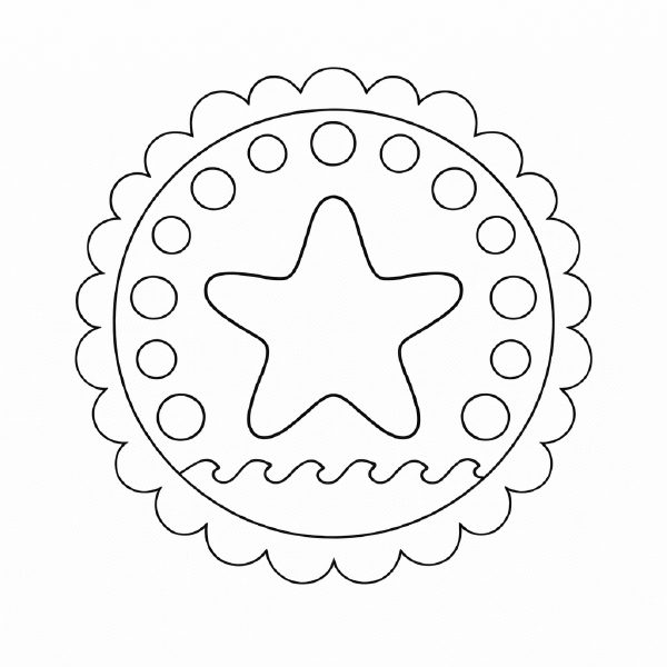 Kindermandala Unterwasser Mandala mit Seestern