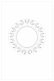 Lunar mandala in schwarz-weiß (1)