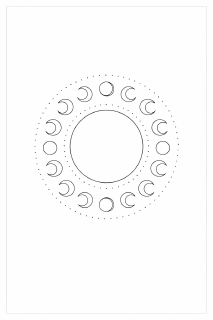 Minimalistische Mond Mandala Illustration