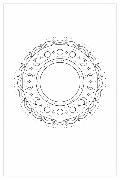 Mondscheinnacht im Mandala-Stil