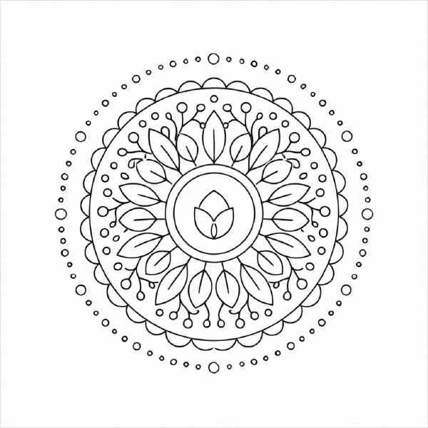 Botanischer Mandala-Zauber
