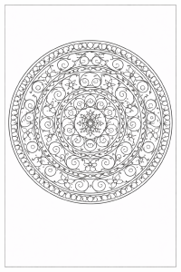 Mandala mit Gartenlabyrinth Muster