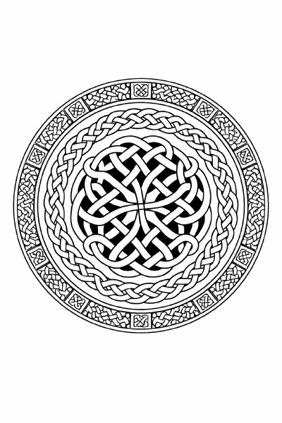 Keltisches Knotenmuster Mandala zum Ausmalen