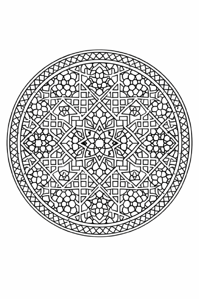 Moroccan inspirierte Mandala-Zeichnung